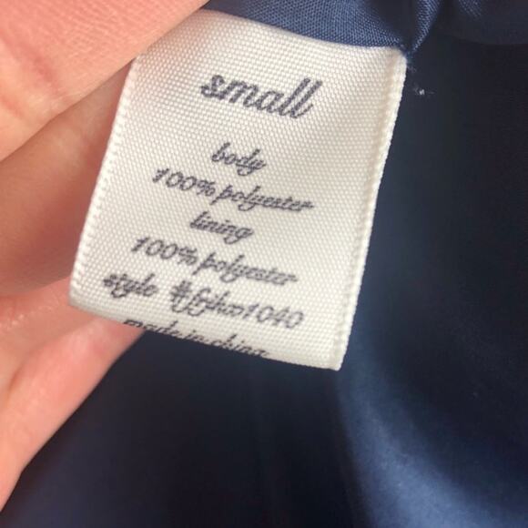 Francesca's Quinn Navy Blue Quilted Puffer Vest Small Cozycore Preppy - Picture 6 of 7